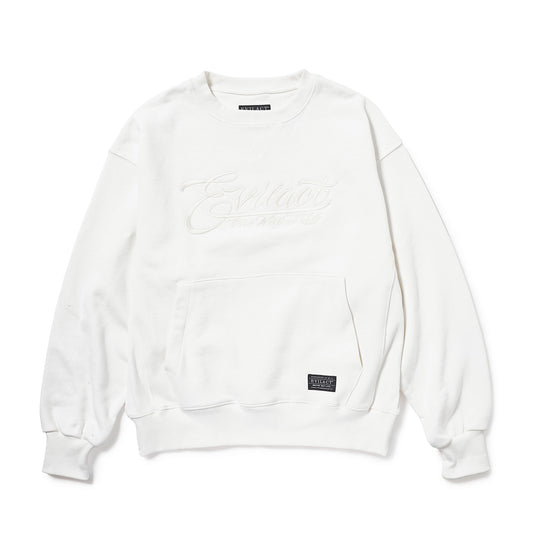 EVILACT HEAVY SWEAT CREW white