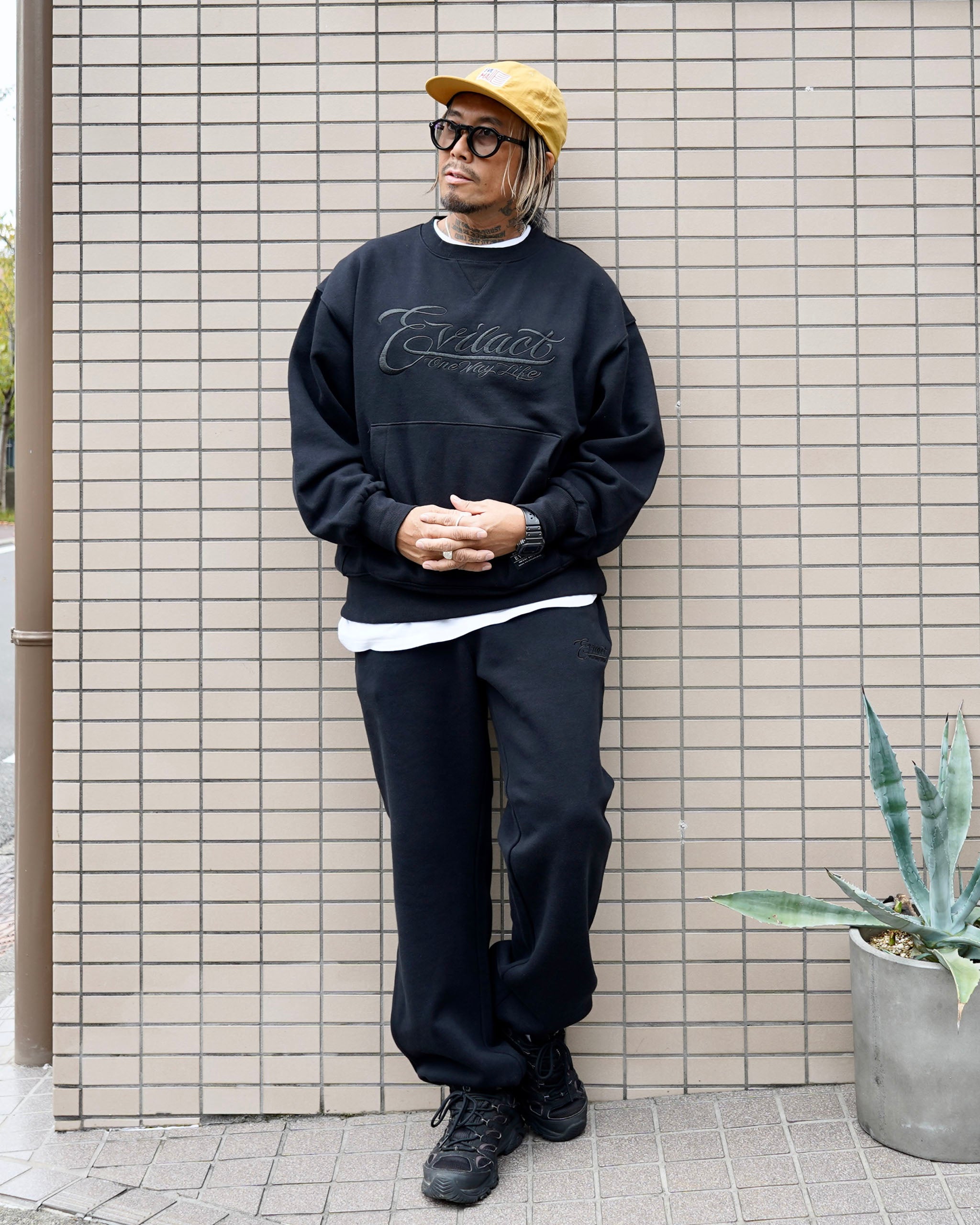 EVILACT HEAVY SWEAT PT white | EVILACT (イーブルアクト