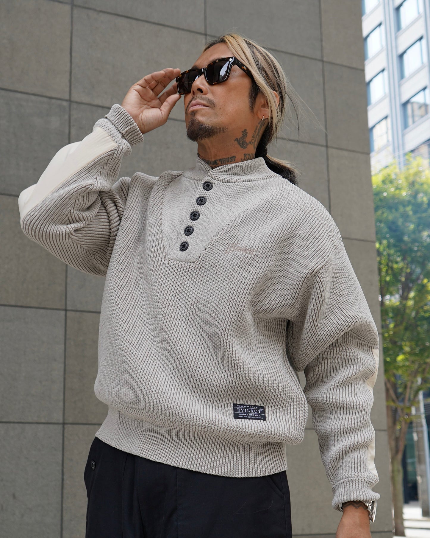 EVILACT MIL P-KNIT beige