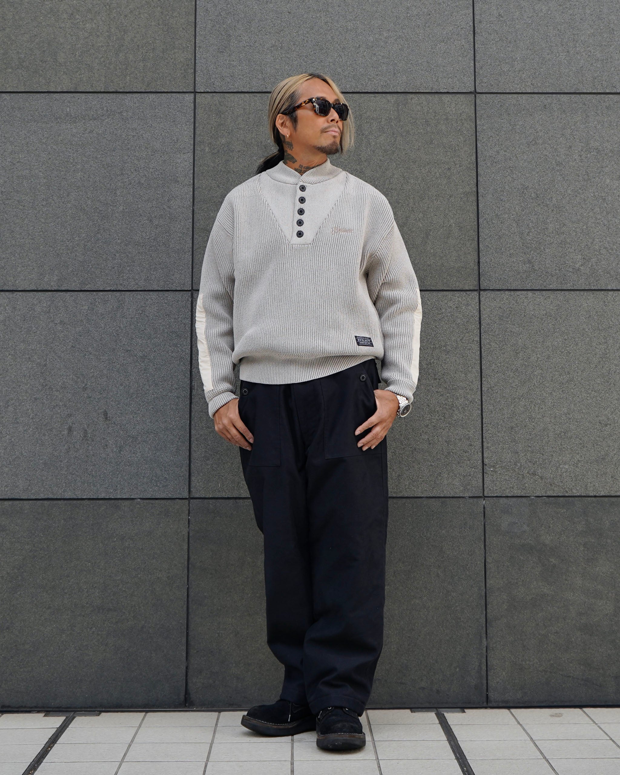 EVILACT MIL P-KNIT beige | EVILACT (イーブルアクト）Official Site