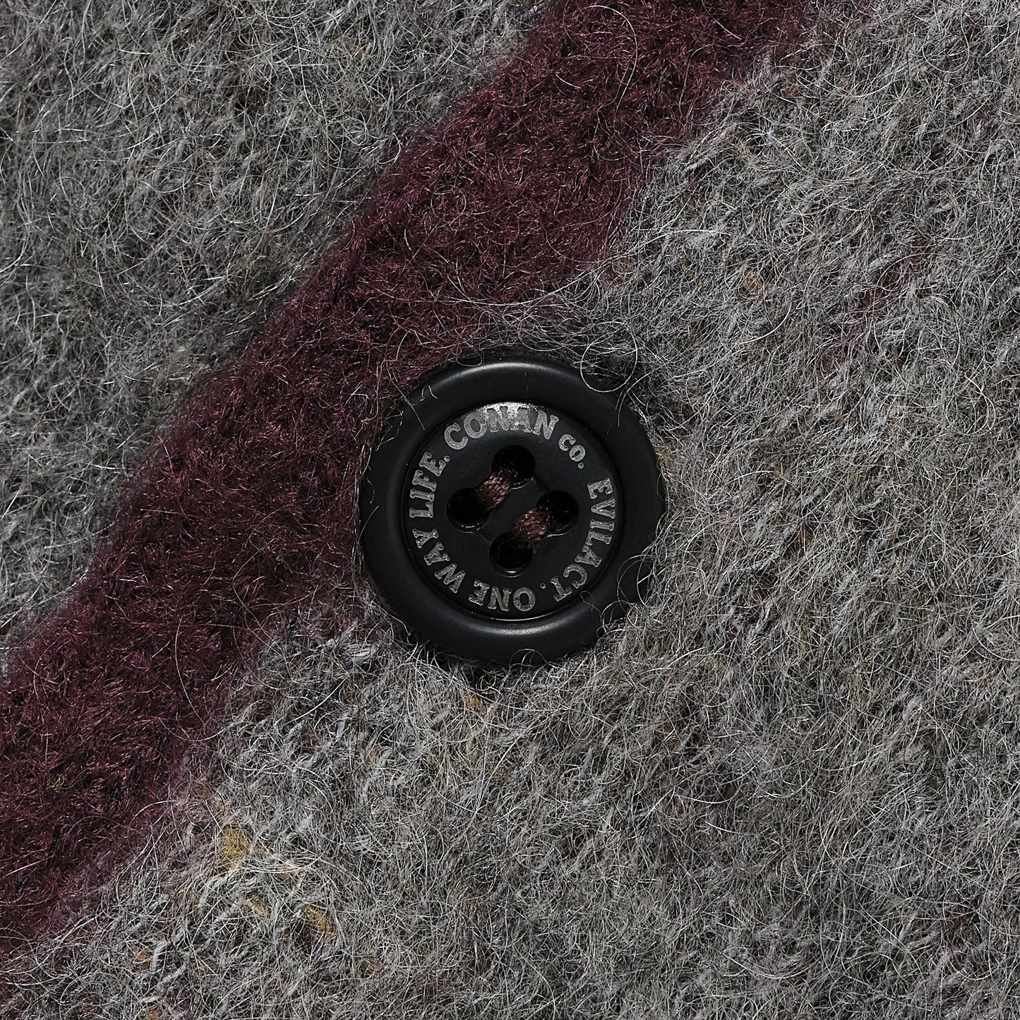 EVILACT FLAMES MOHAIR CARDIGAN Burgundy