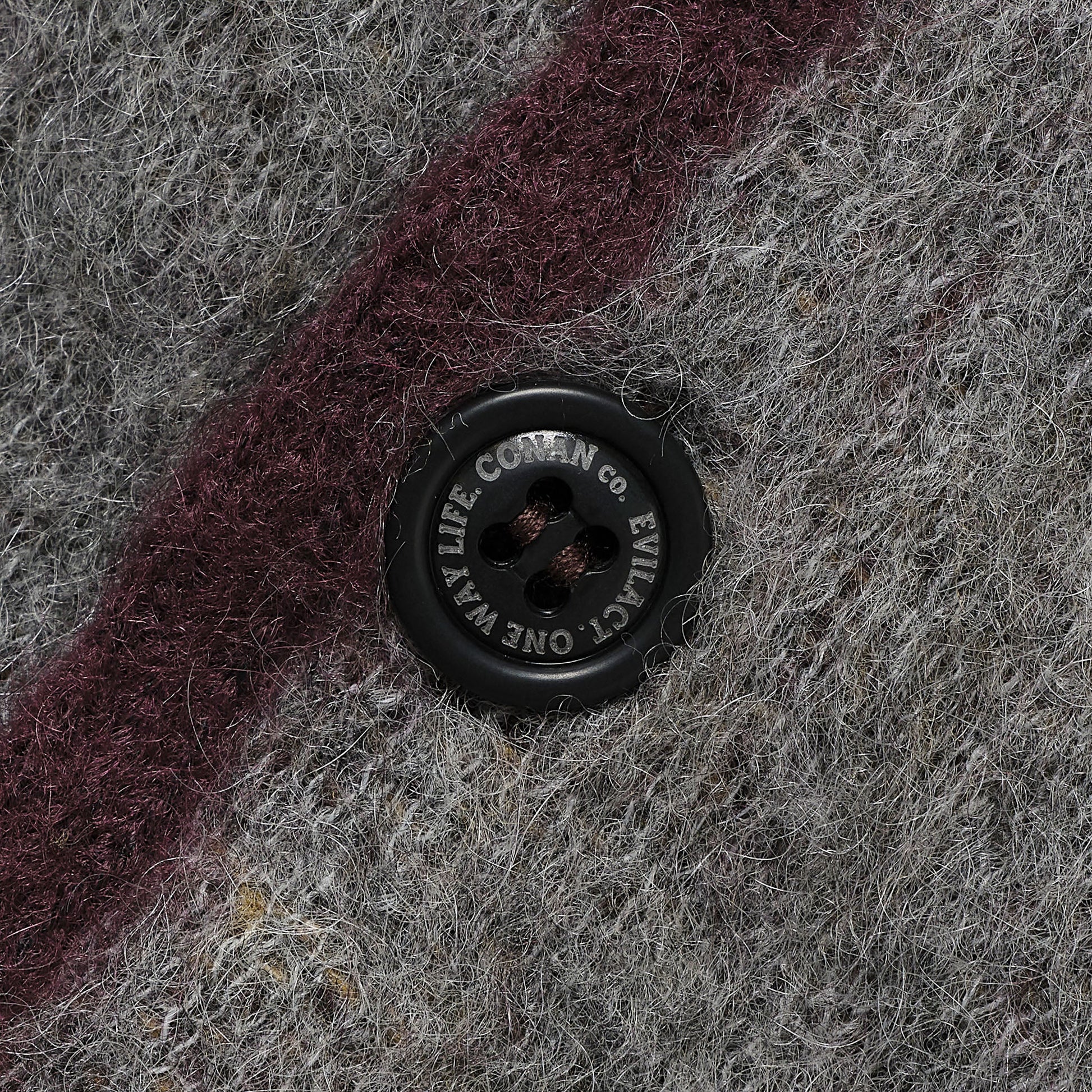 EVILACT FLAMES MOHAIR CARDIGAN Burgundy