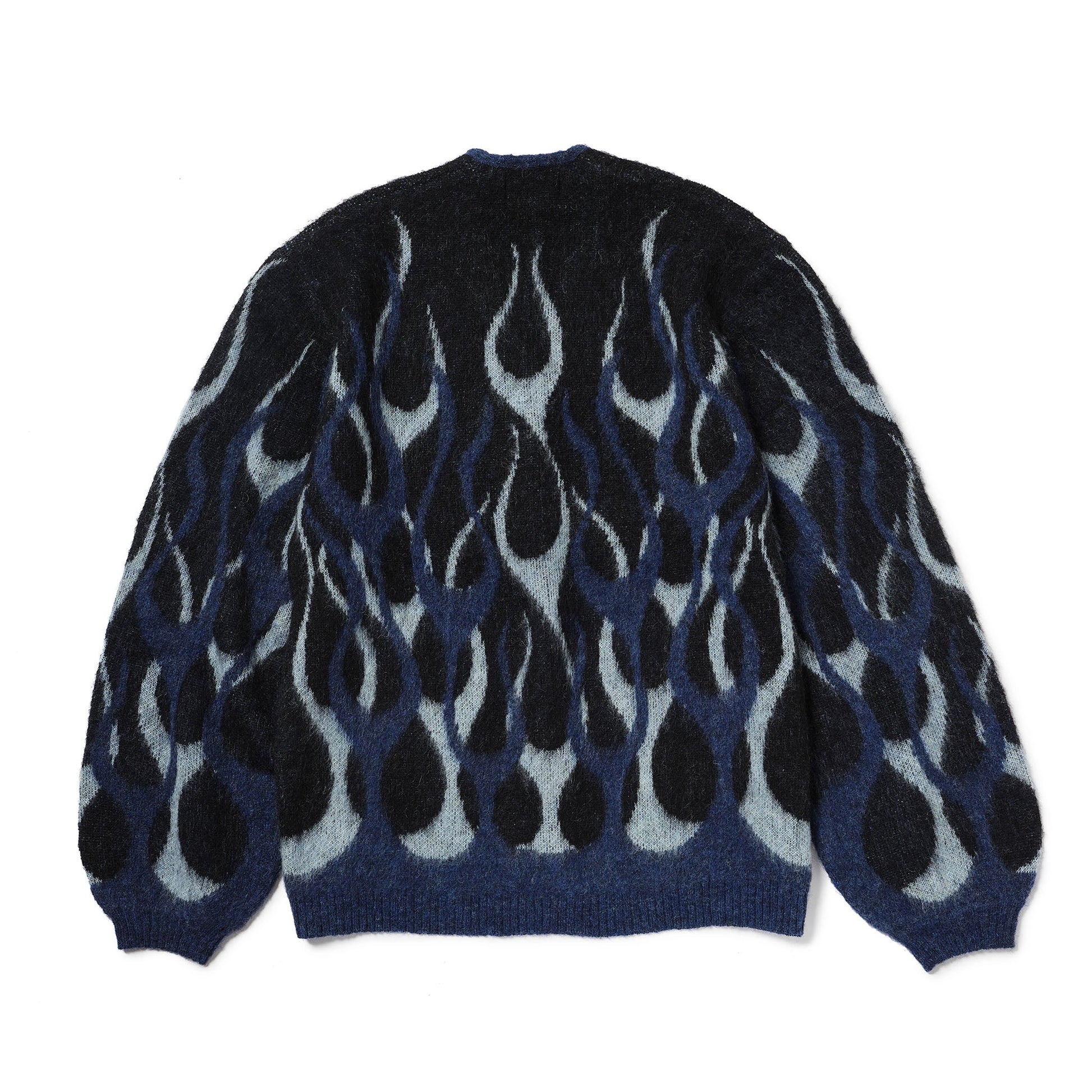 EVILACT FLAMES MOHAIR CARDIGAN blue