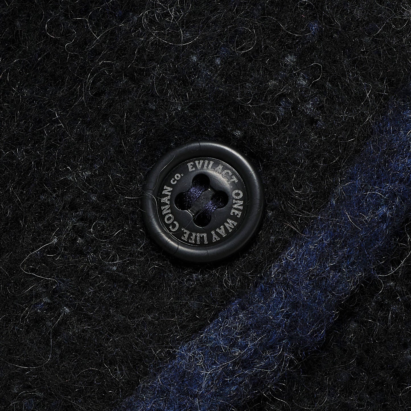 EVILACT FLAMES MOHAIR CARDIGAN blue