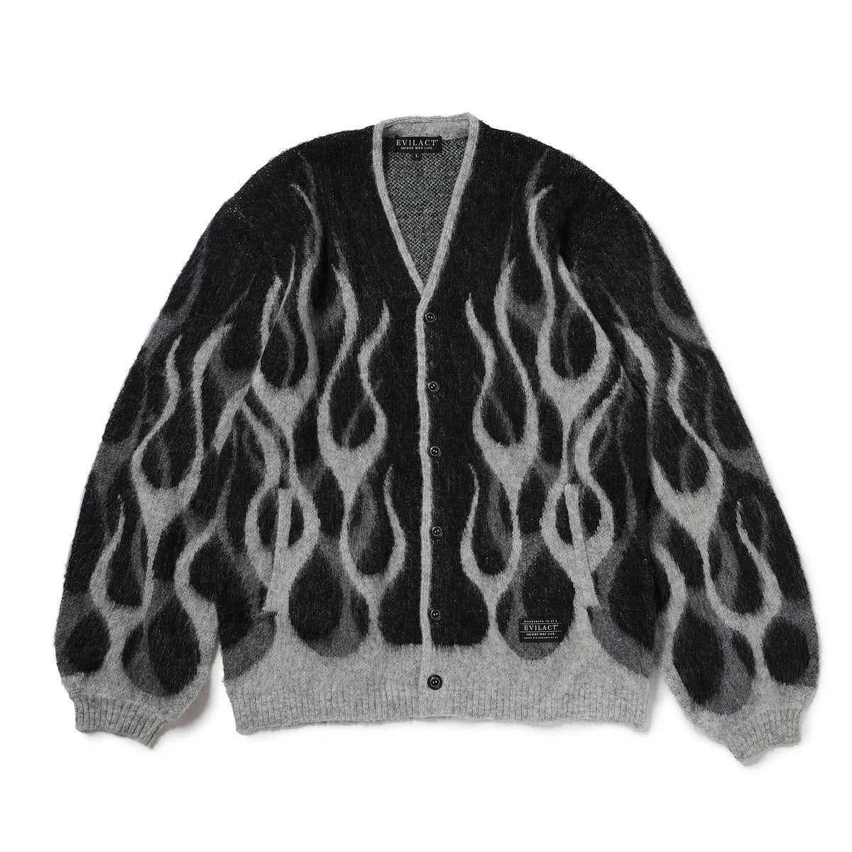 EVILACT FLAMES MOHAIR CARDIGAN black | EVILACT (イーブルアクト 