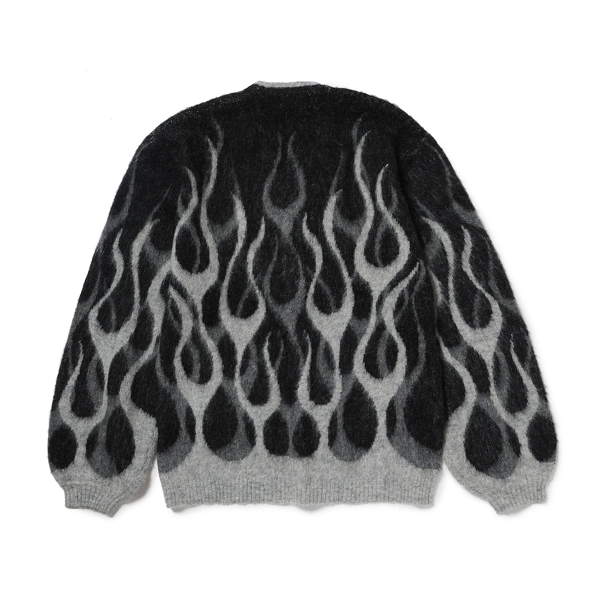 EVILACT FLAMES MOHAIR CARDIGAN Black