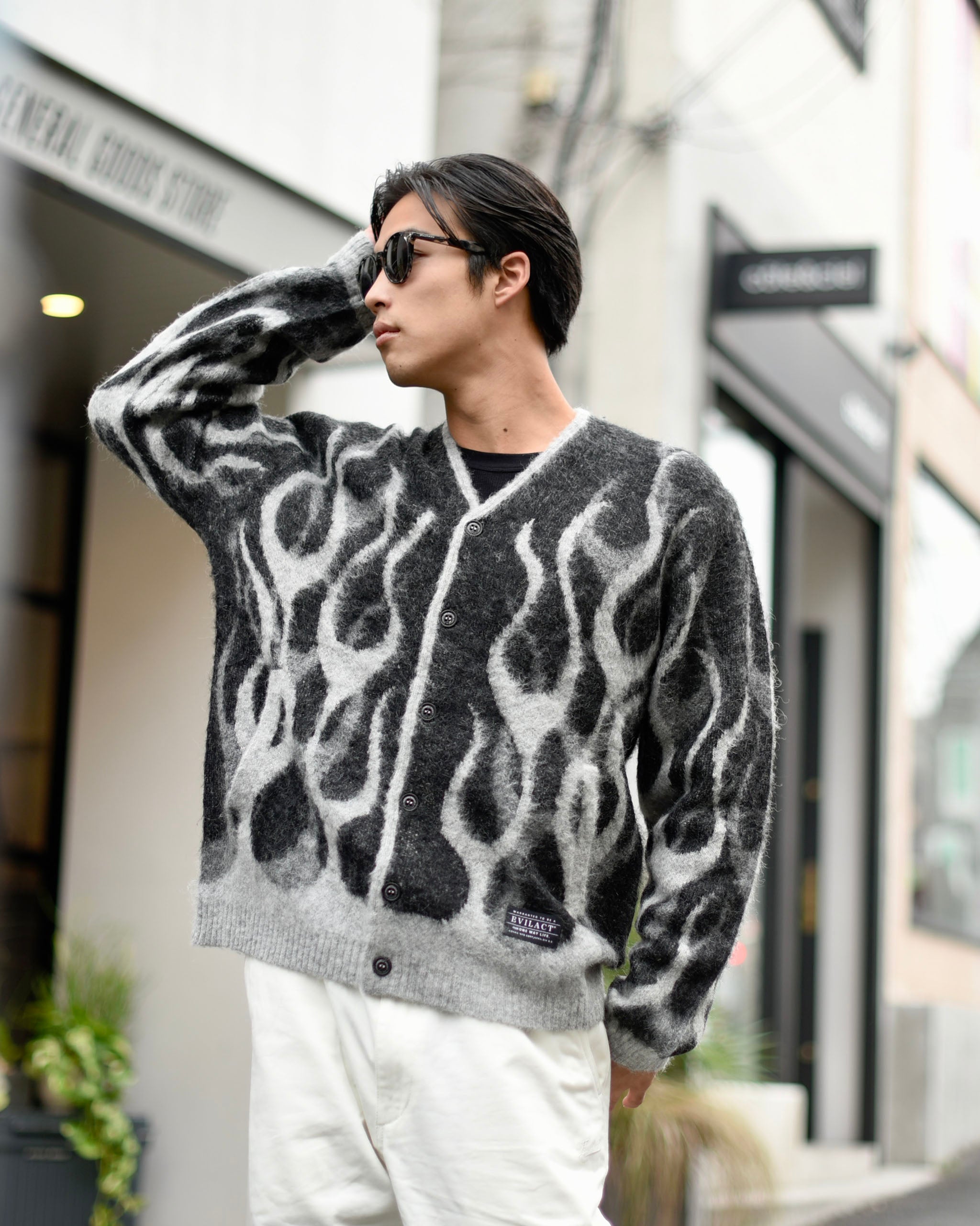 EVILACT スパイダー　カーディガン 楽天市場】EVILACT イーブルアクト SPIDER CARDIGAN メンズ