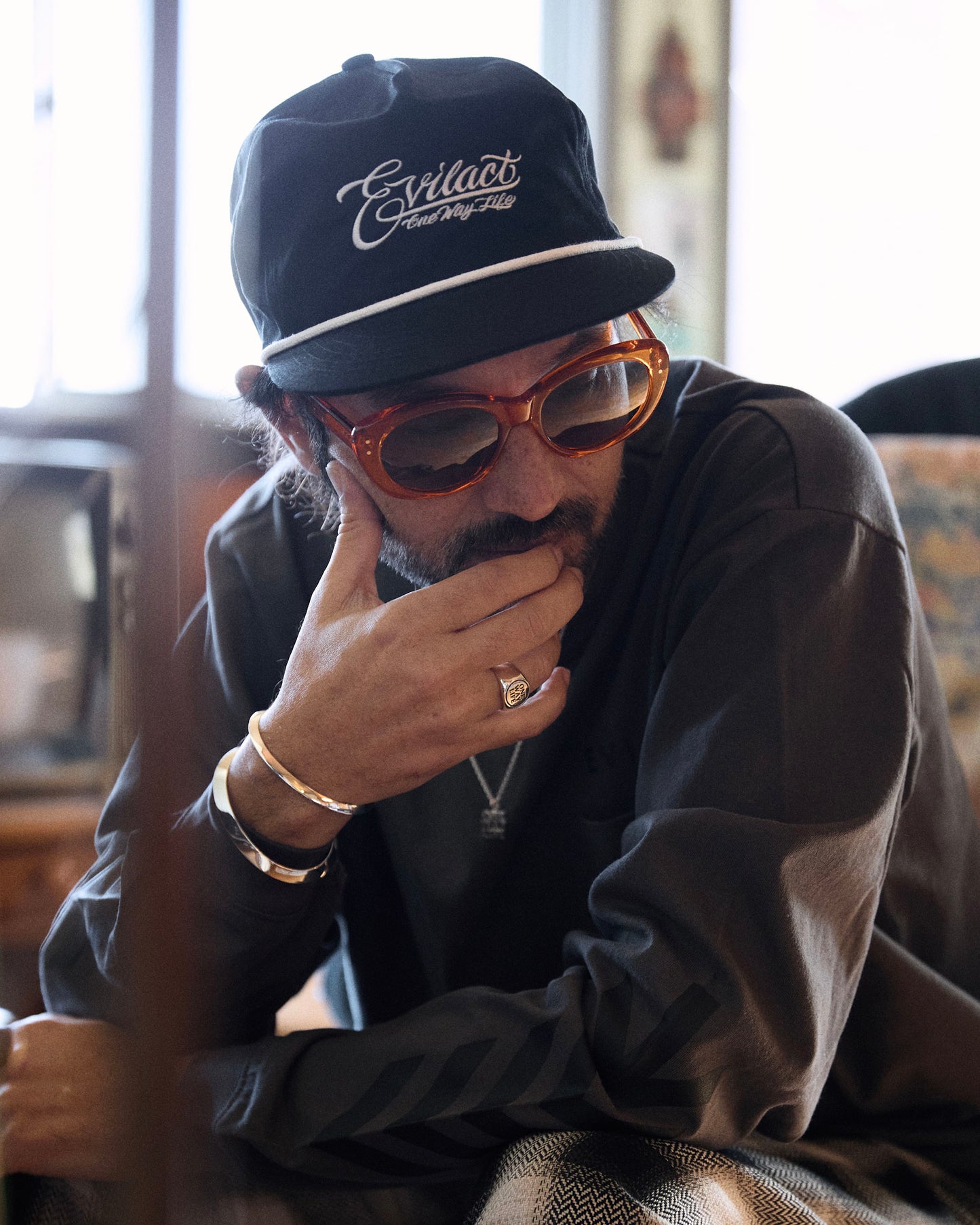 EVILACT 5PANEL WORK CAP black