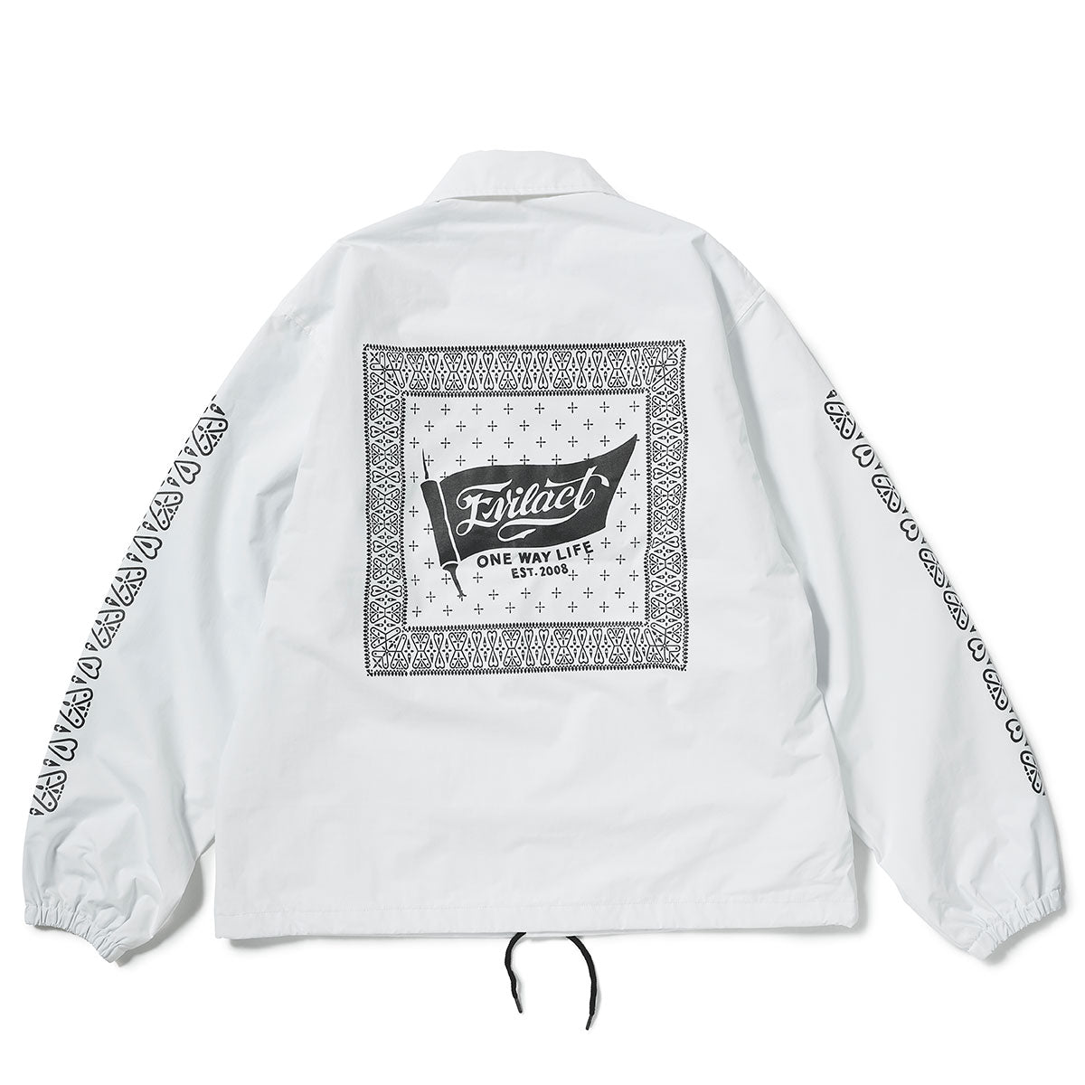 EVILACT BANDANA COACH JKT white