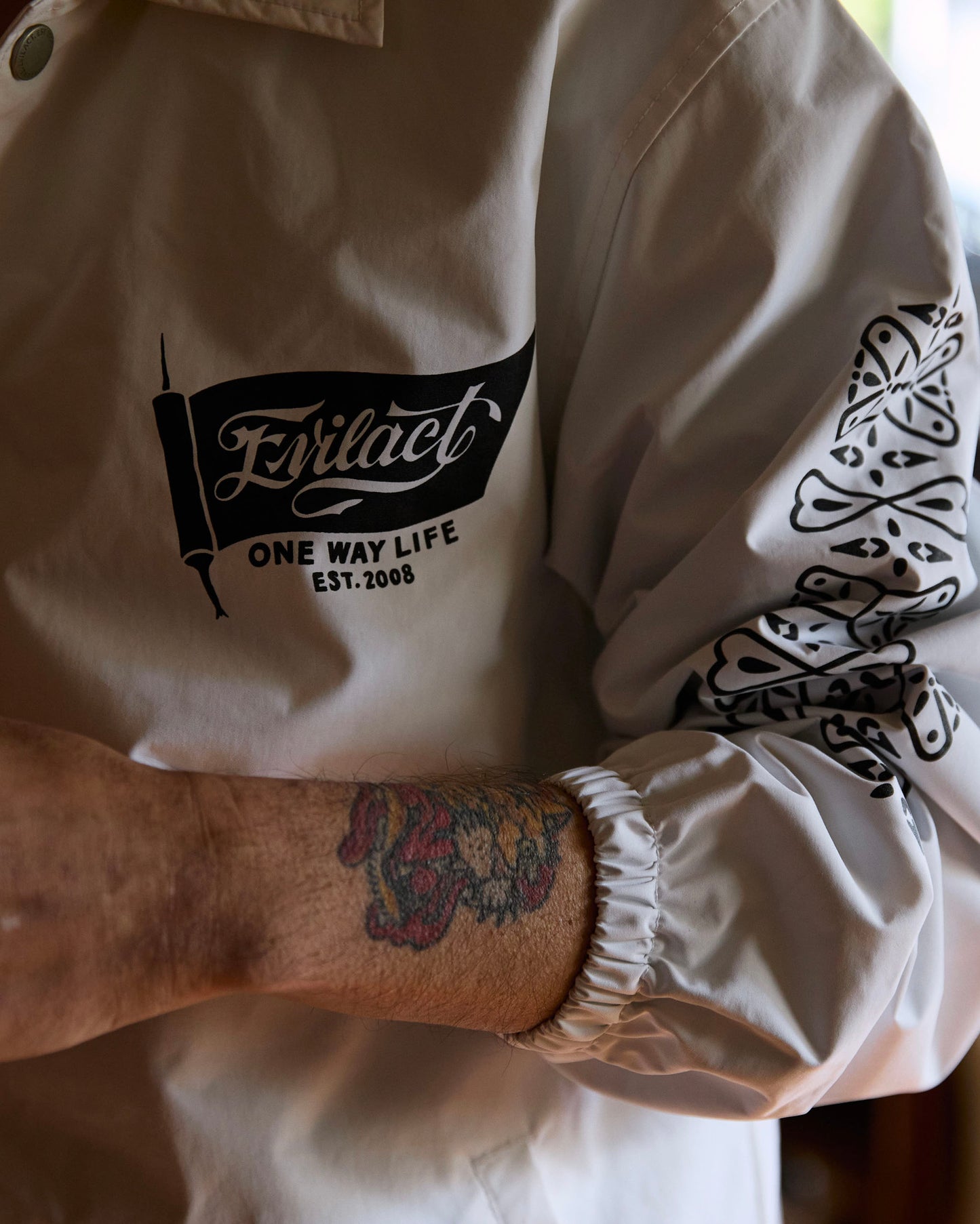 EVILACT BANDANA COACH JKT navy