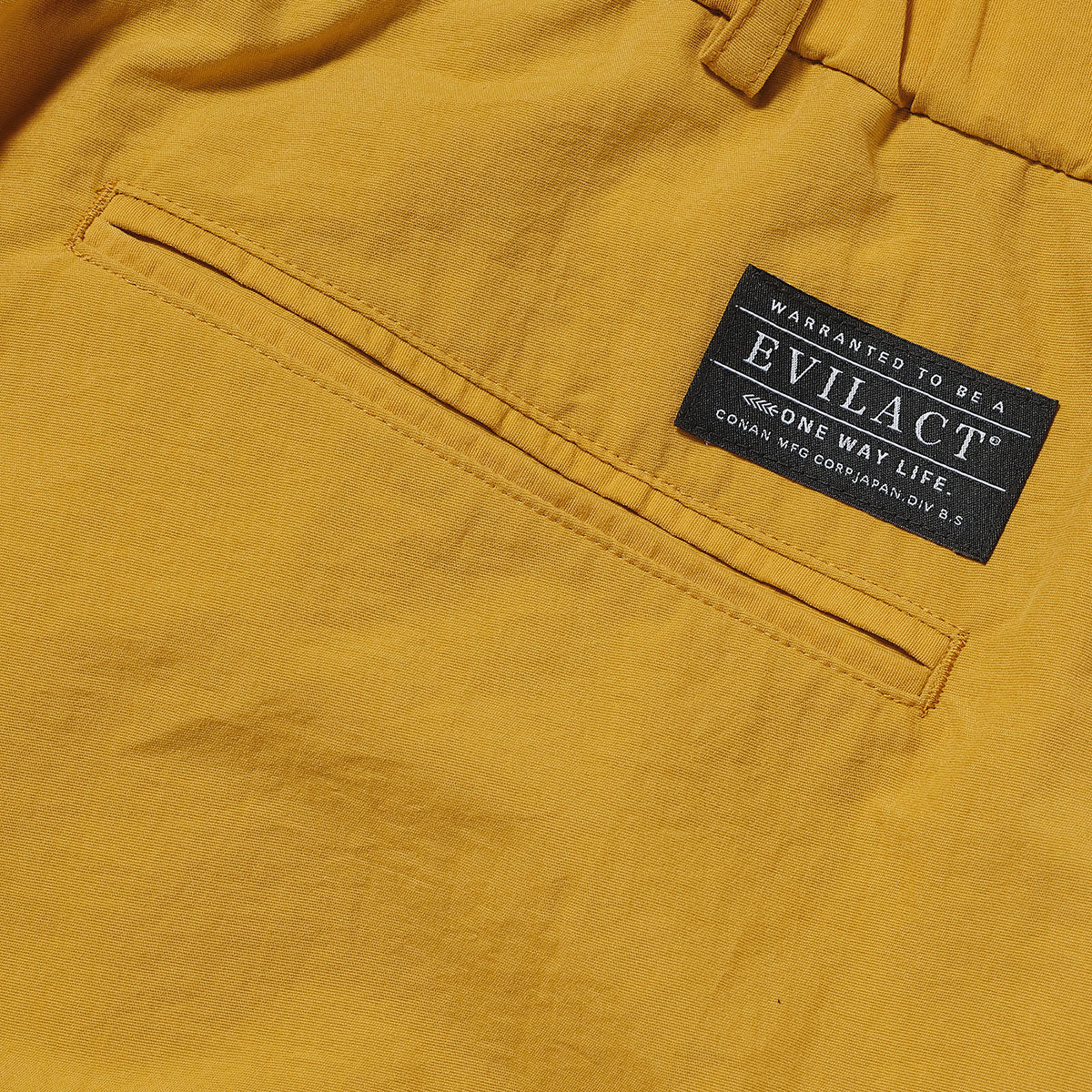 EVILACT BARREL PANTS mustard | EVILACT (イーブルアクト）Official