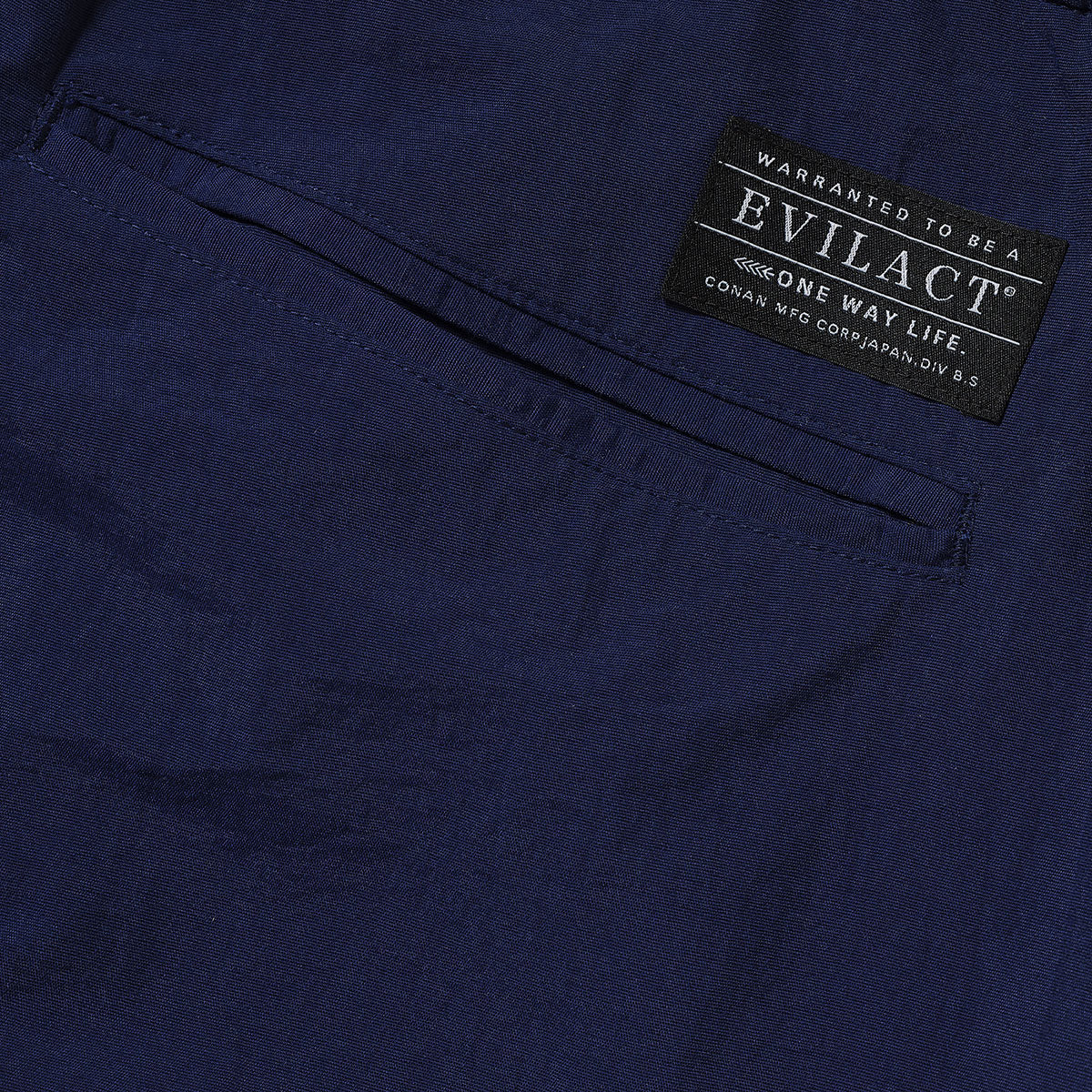 EVILACT BARREL PANTS navy | EVILACT (イーブルアクト）Official Site
