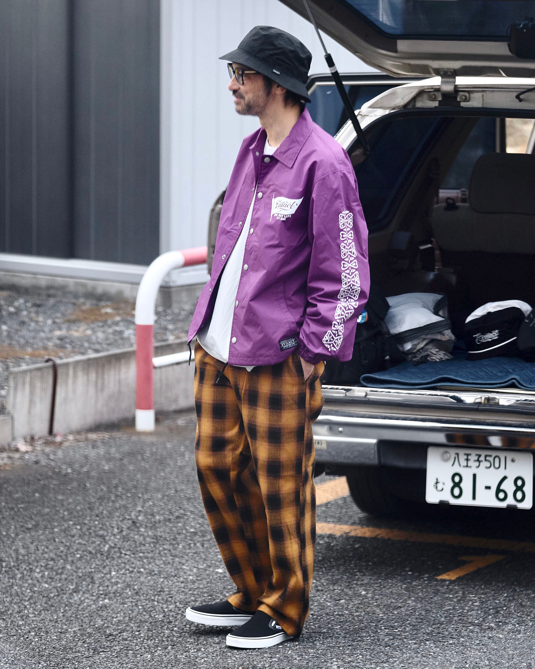 EVILACT CHECK-261 PANTS navy check | EVILACT (イーブルアクト