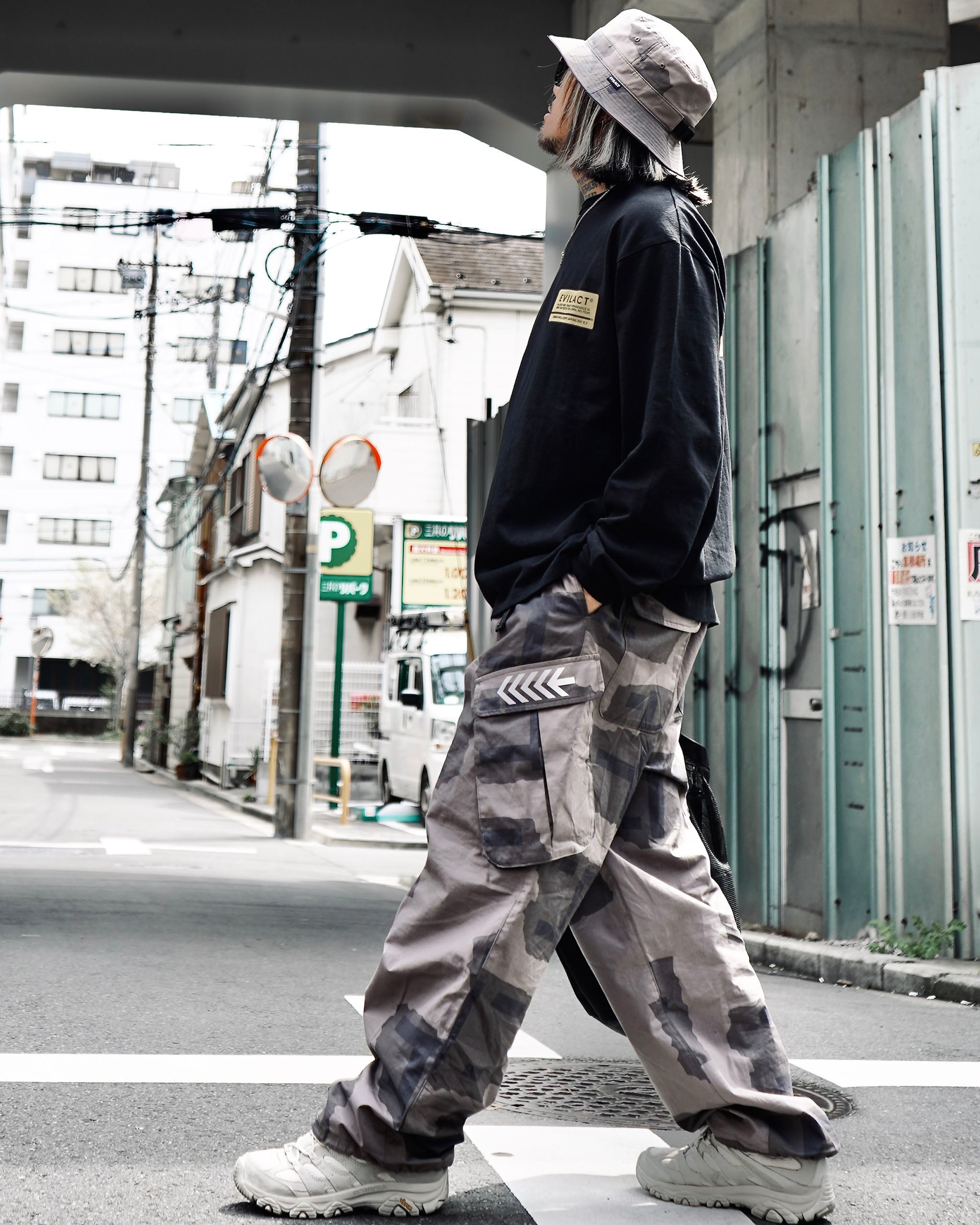 EVILACT CANVAS イーブルアクト キャンバスCOVERALL XL EVILACT TACTICAL PANTS tiger camo | EVILACT (イーブルアクト