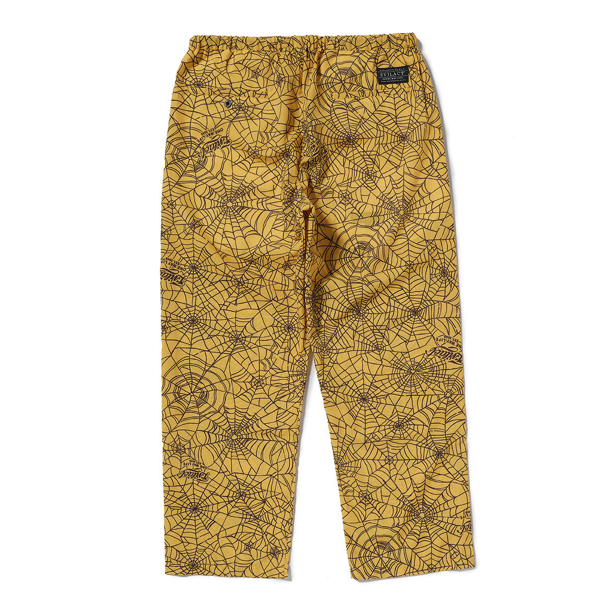 EVILACT SPIDERWEB EZ PANTS mustard web