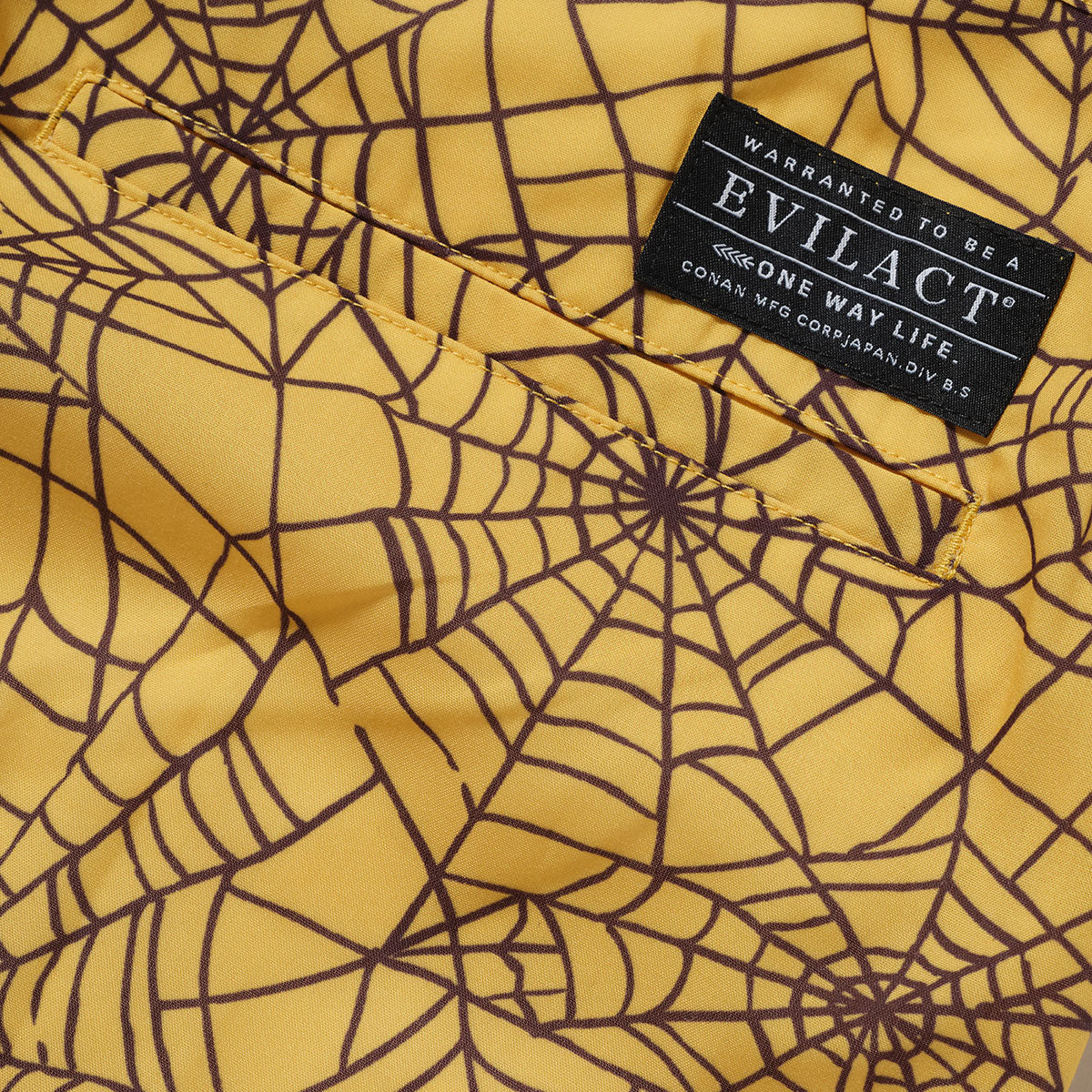 EVILACT SPIDERWEB EZ PANTS mustard web