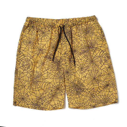 EVILACT SPIDERWEB EZ SHORTS mustard web