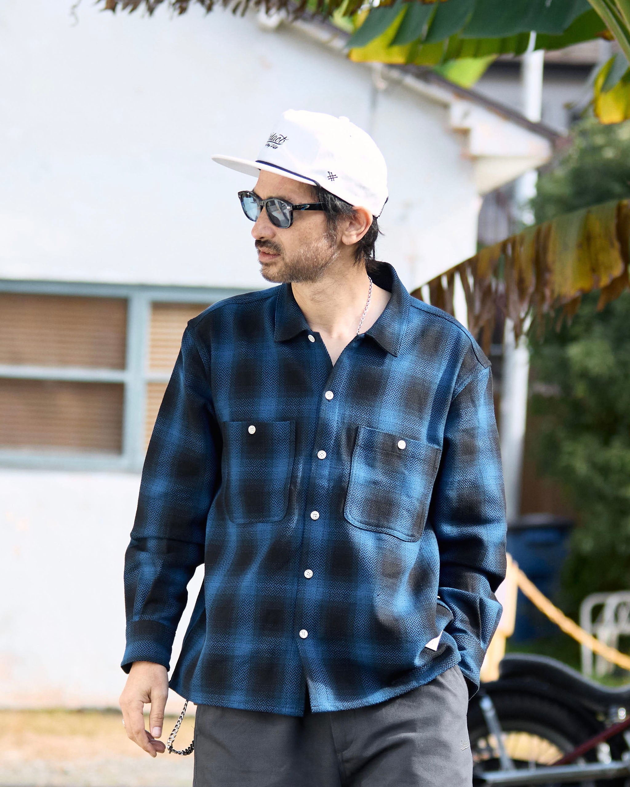 EVILACT CHECK-261 LS mustard check | EVILACT (イーブルアクト