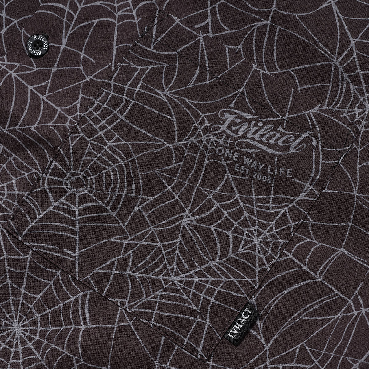 EVILACT SPIDERWEB SS SHIRT black web