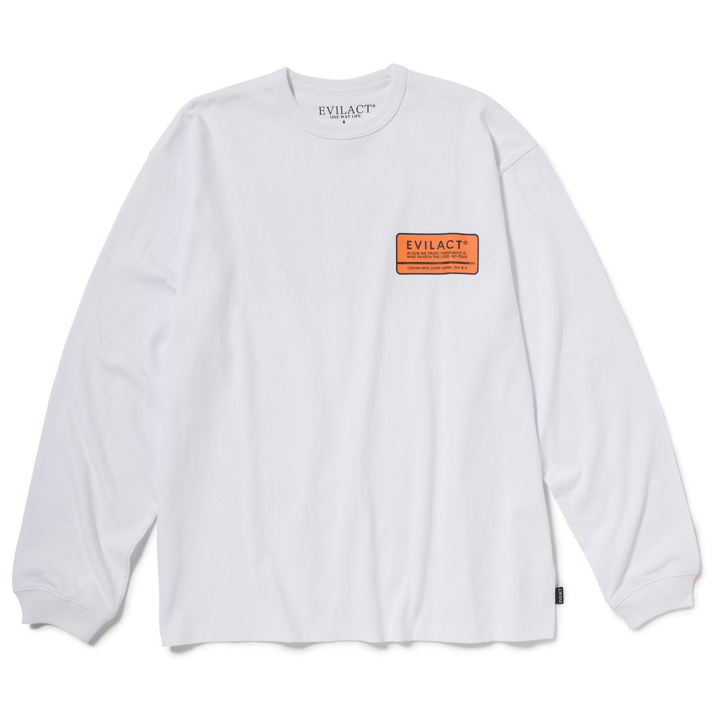 EVILACT BOX LOGO LS white