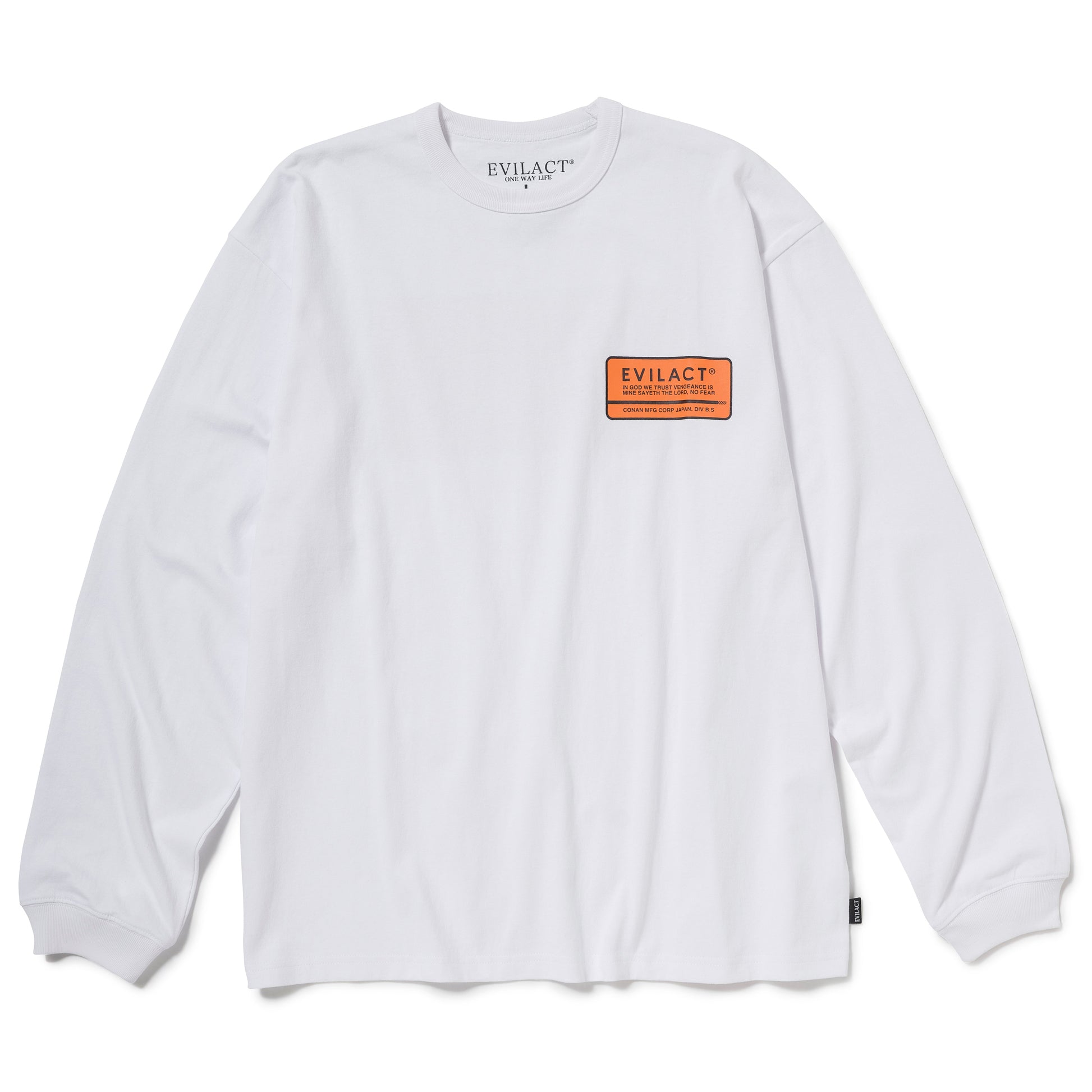 EVILACT BOX LOGO LS white