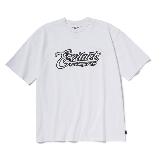 EVILACT SCRIPT LOGO SS white