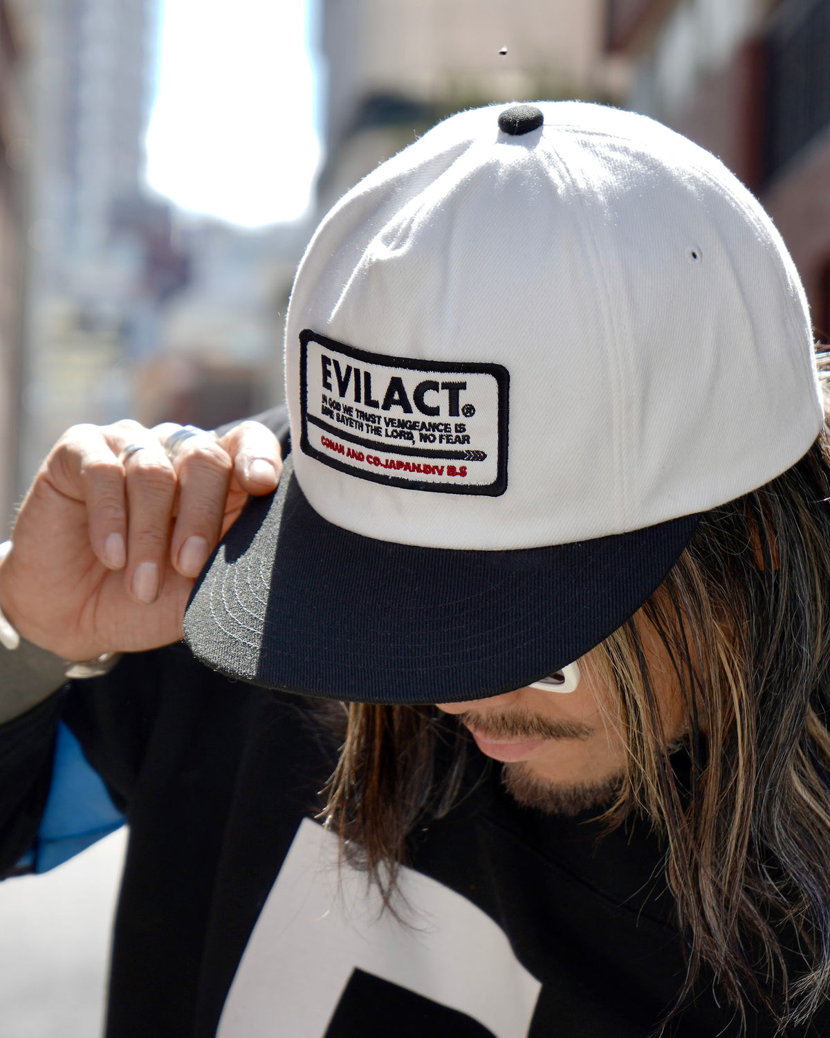 EVILACT WP WORK CAP off white x black