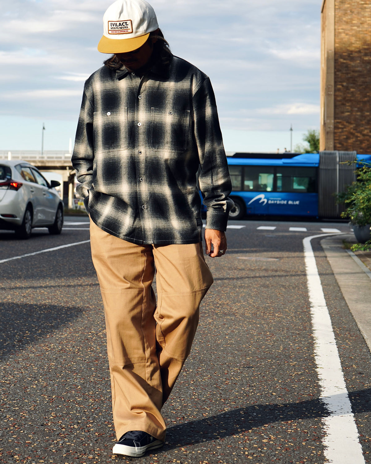 EVILACT DOUBLE KNEE CHINOS beige