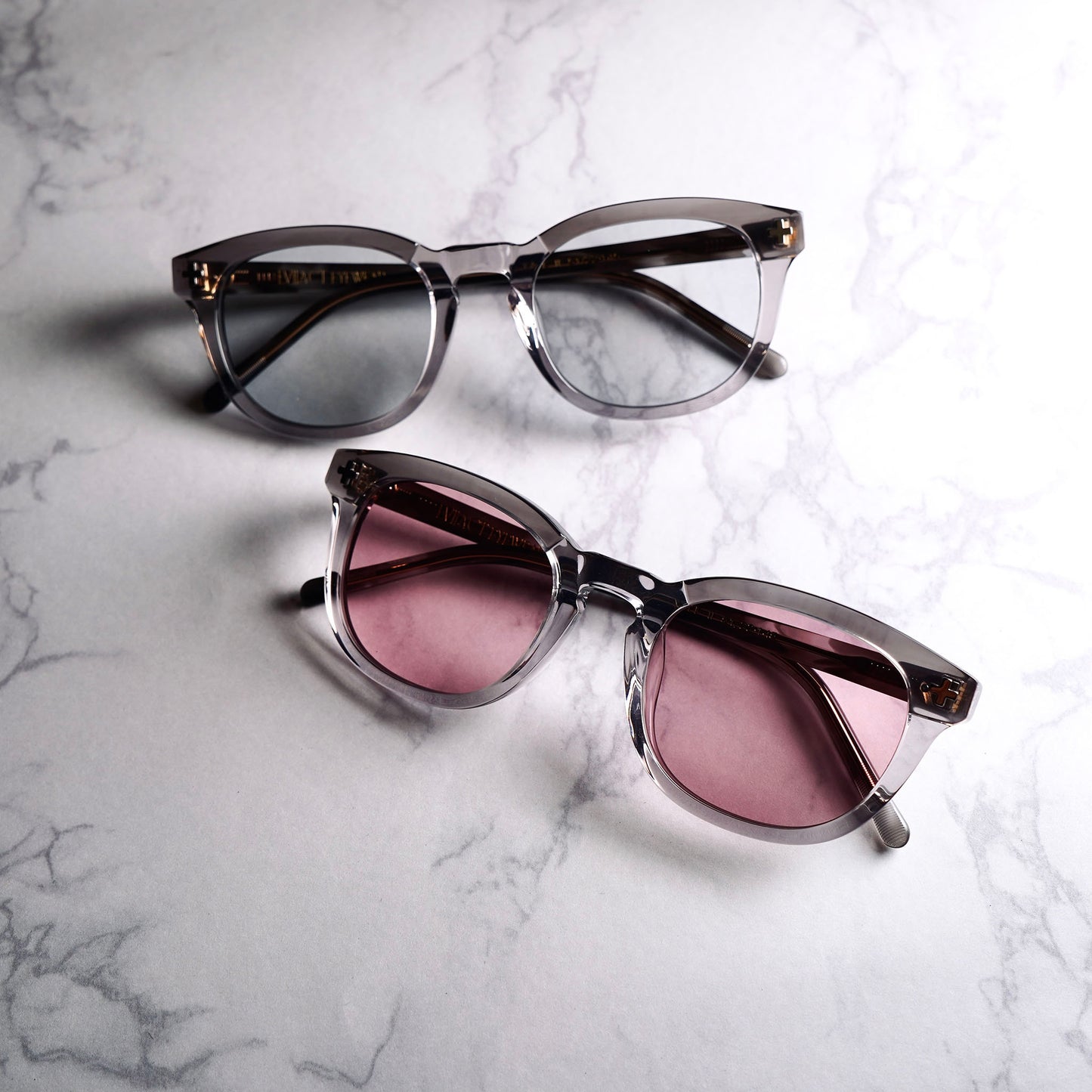 YALEⅡ gray demi x gray clear / pink lens