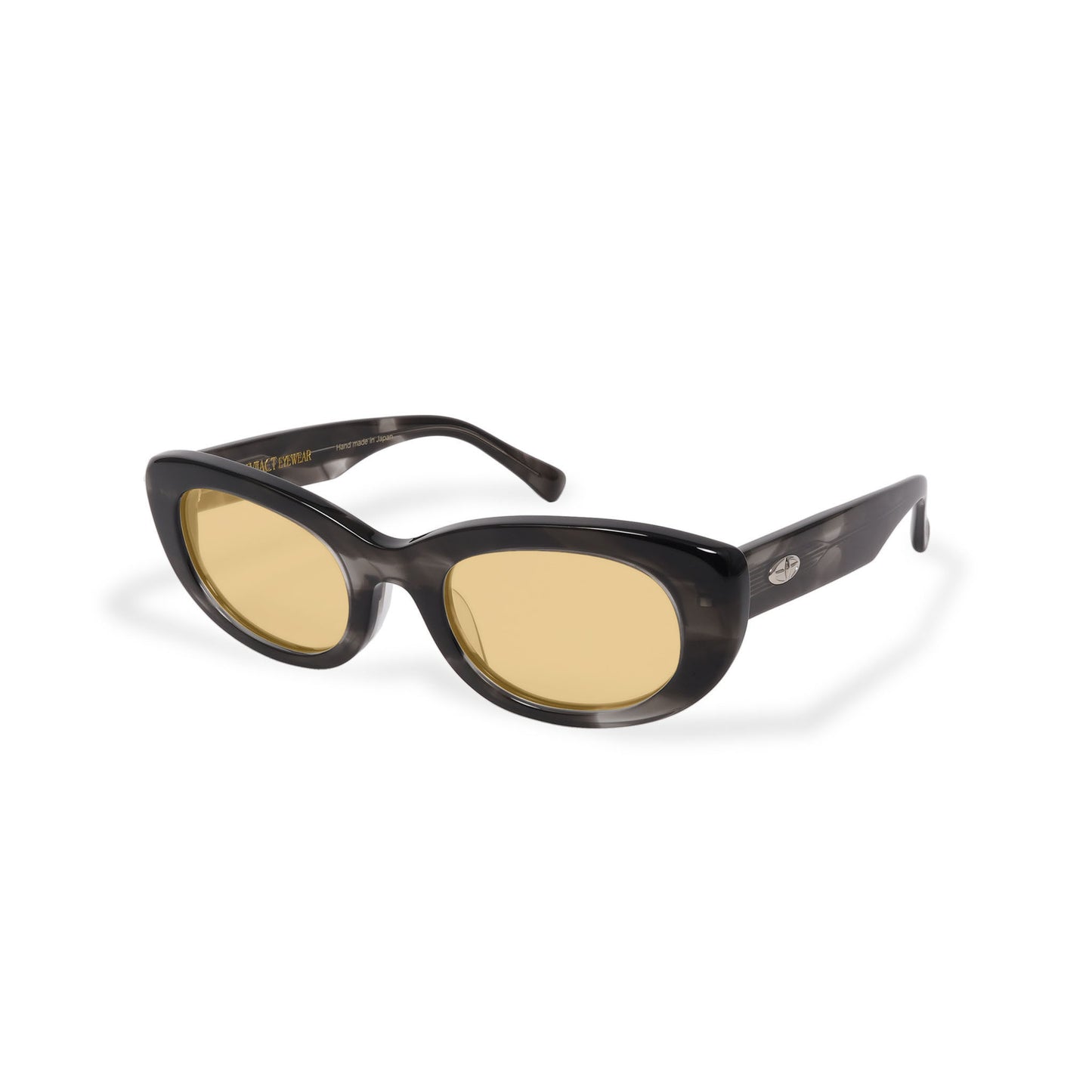 SPIRAL black marble / yellow lens