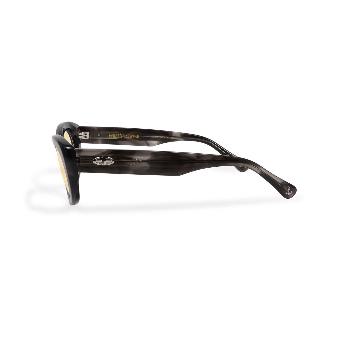 SPIRAL black marble / yellow lens