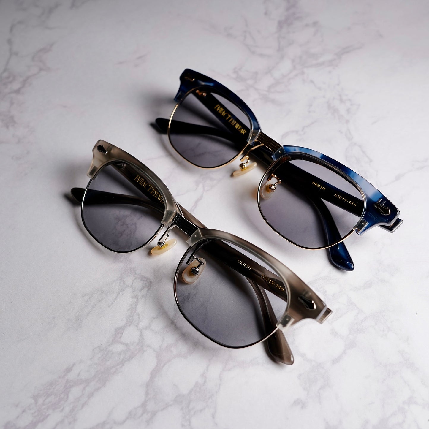 ORIENT gray marble x silver / smoke lens