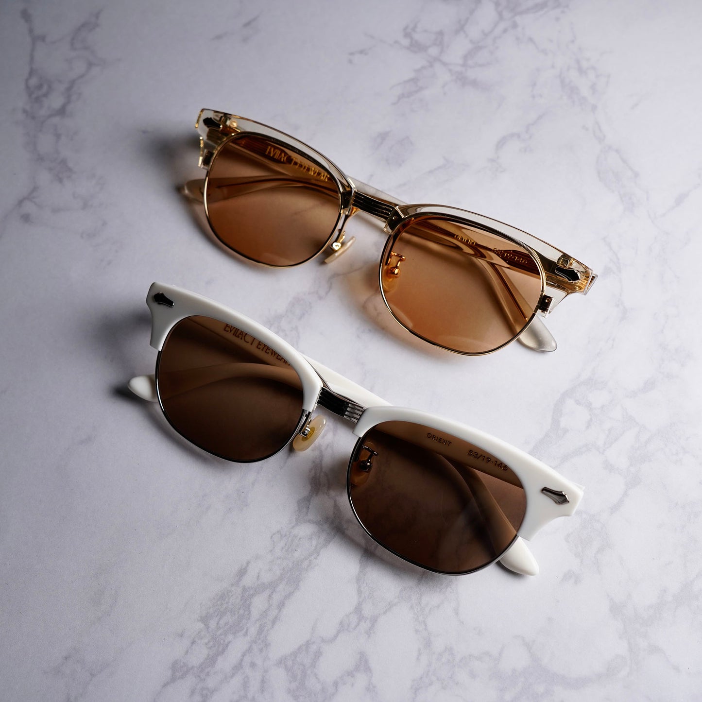 ORIENT vanilla white x silver / brown lens