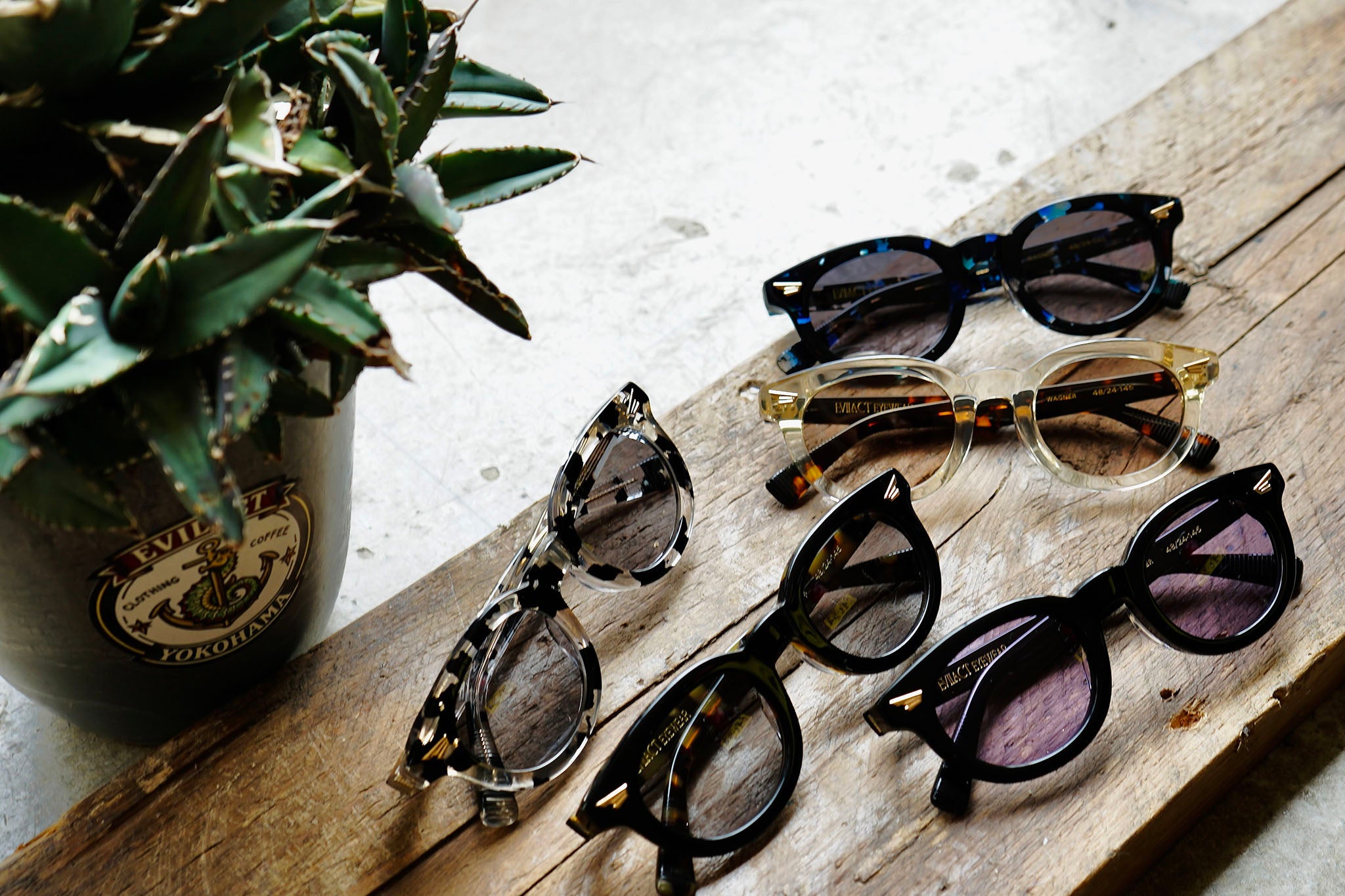 WAGNER black x antique clear / dark color photochromic smoke lens