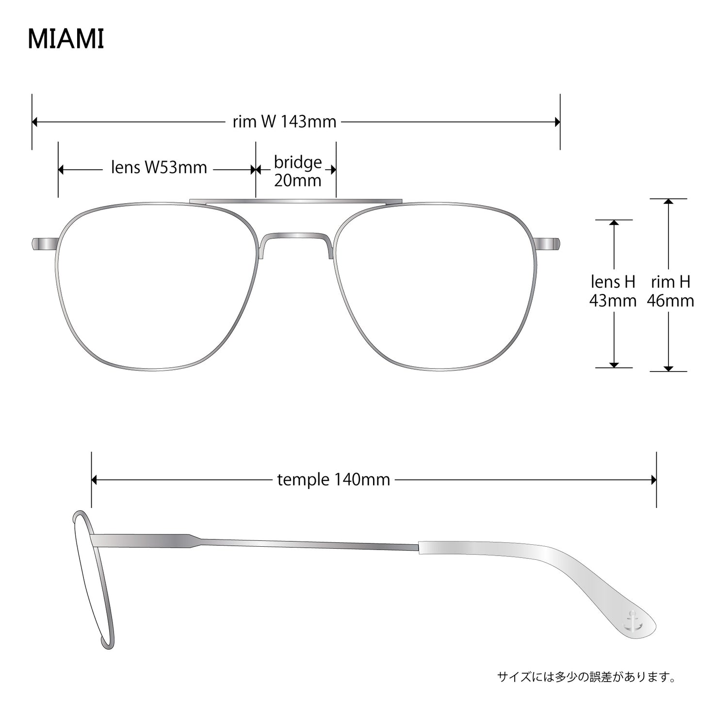 MIAMI silver x clear / blue lens