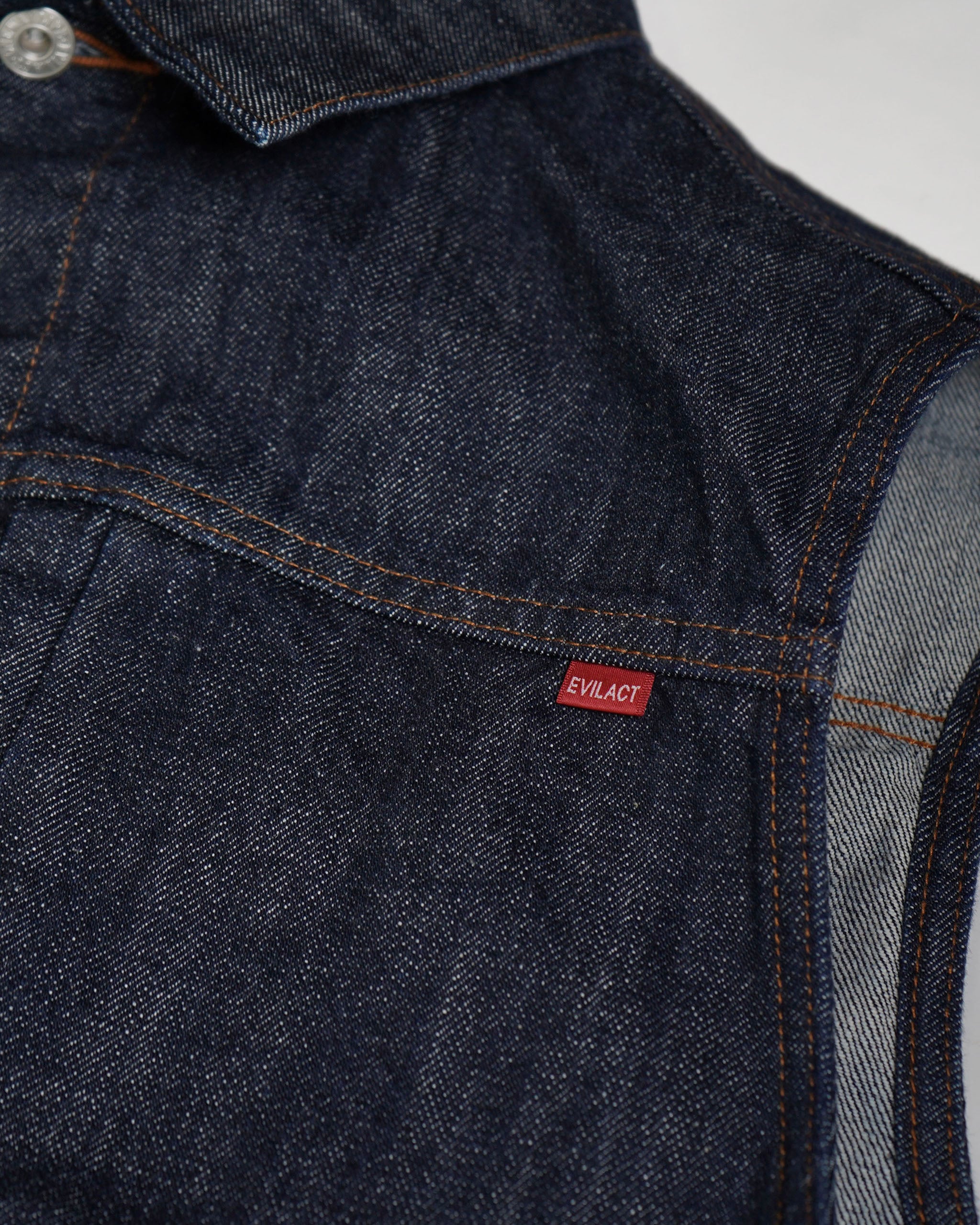 EVILACT MC DENIM VEST indigo | EVILACT (イーブルアクト）Official