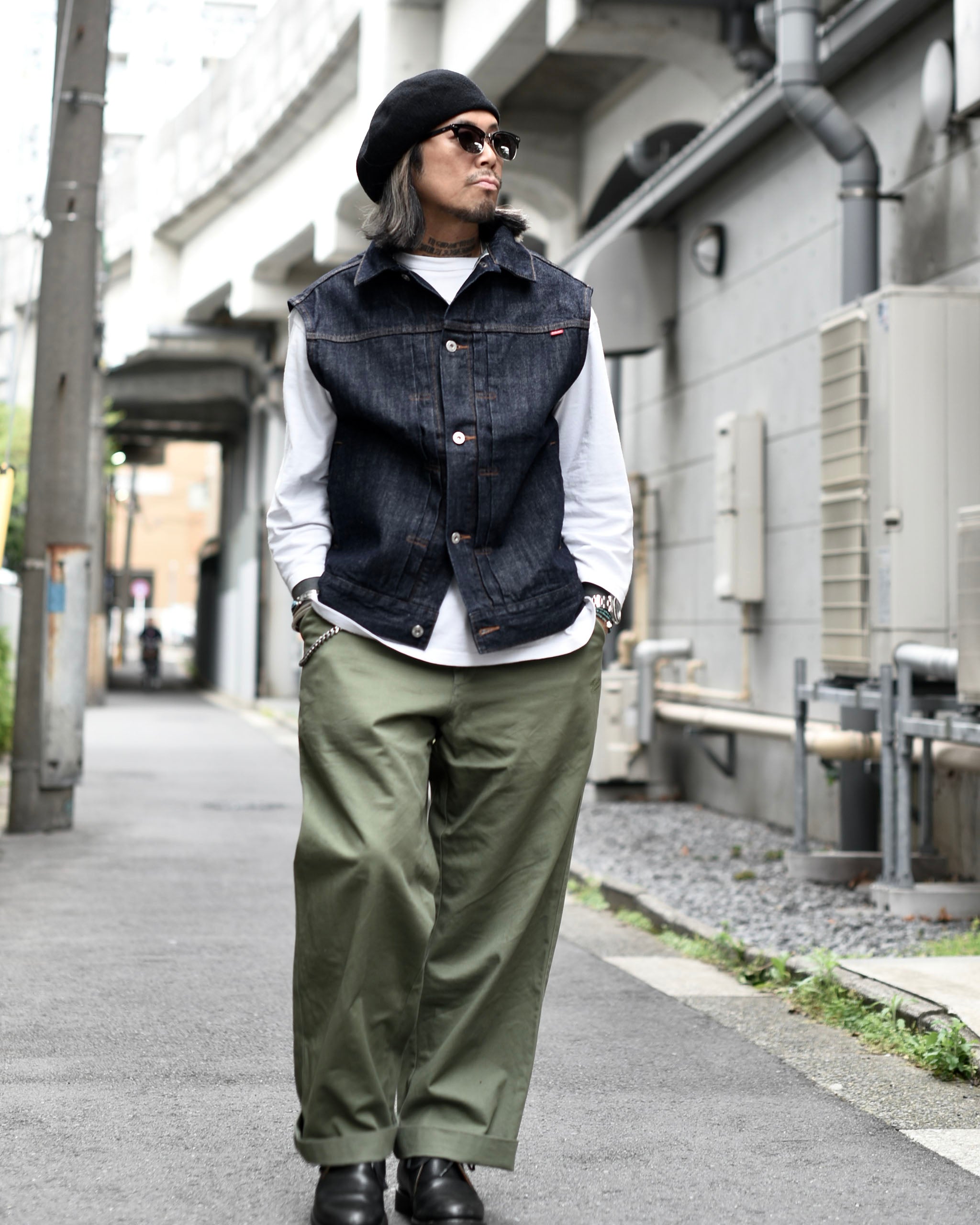 EVILACT MC DENIM VEST indigo | EVILACT (イーブルアクト）Official