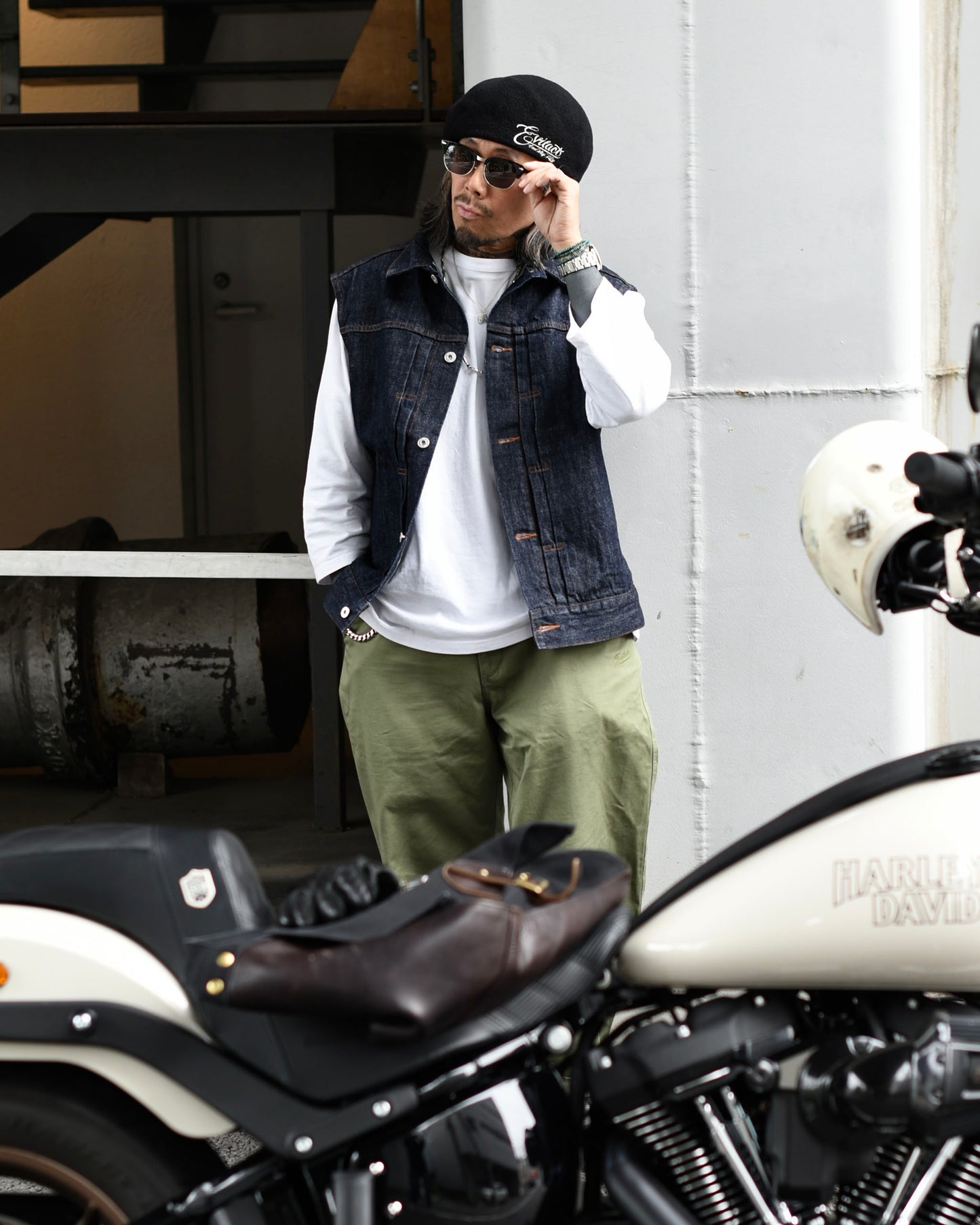 EVILACT MC DENIM VEST indigo