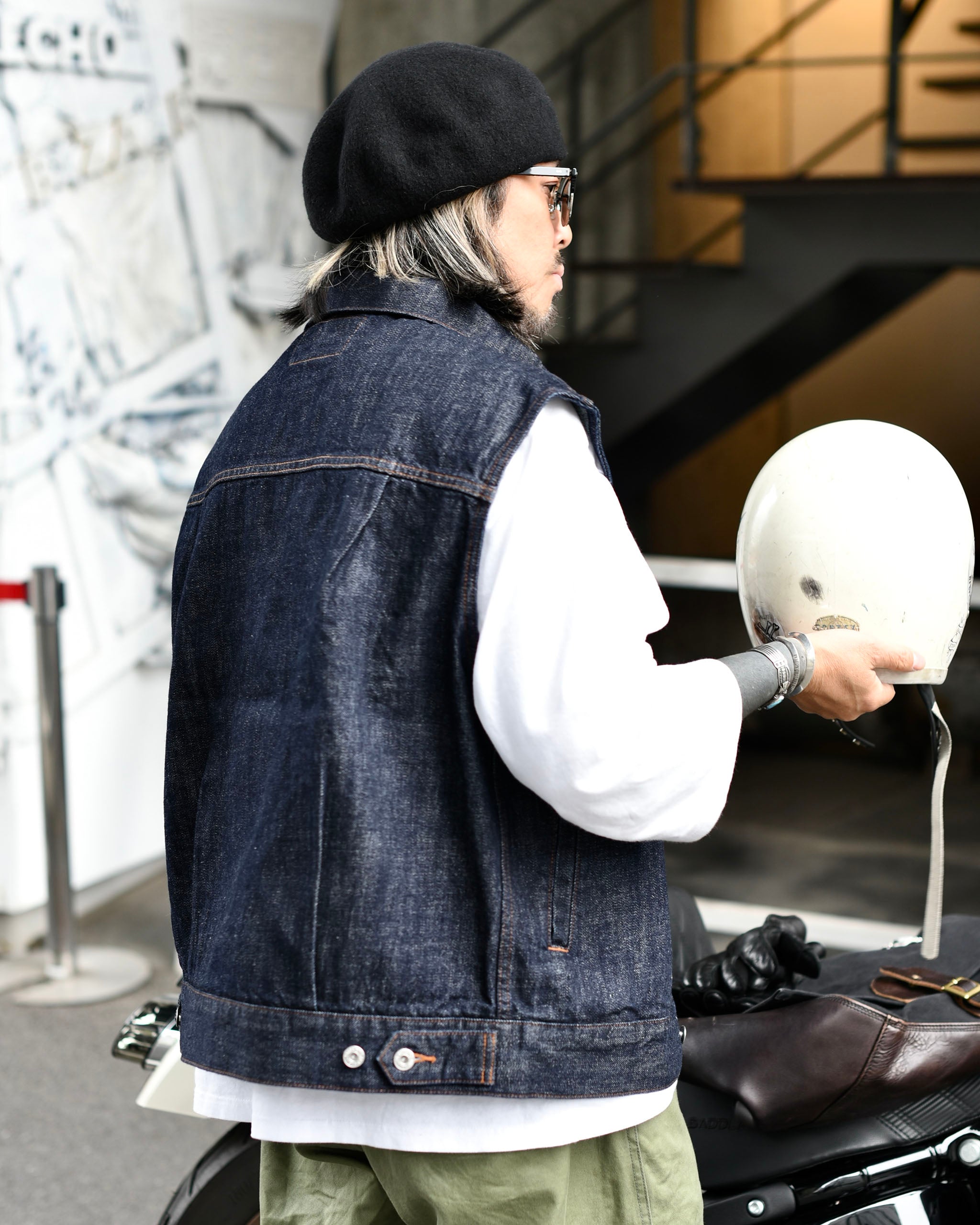 EVILACT MC DENIM VEST indigo | EVILACT (イーブルアクト）Official
