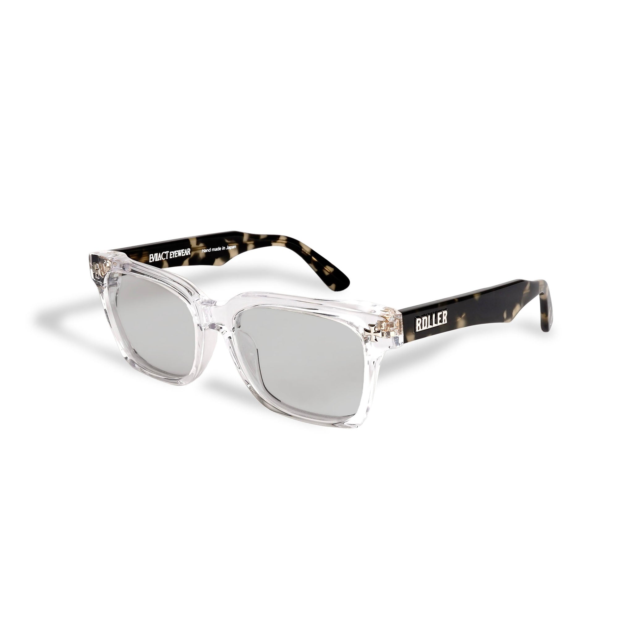 EMBLEM - ROLLER magazine x EVILACT eyewear - clear x coffee demi