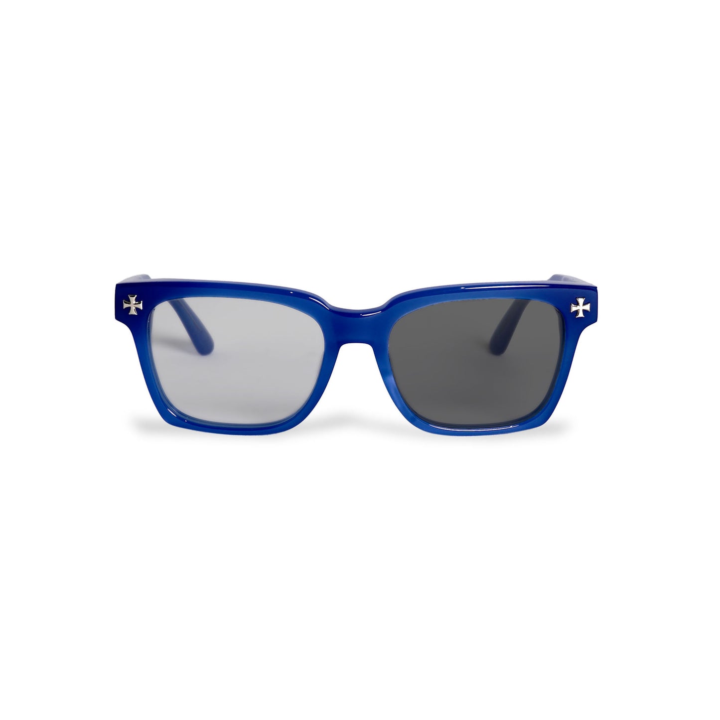 EMBLEM - ROLLER magazine x EVILACT eyewear - blue frost / color photochromic smoke lens