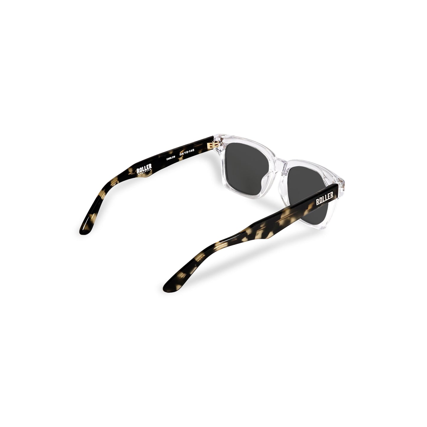 EMBLEM - ROLLER magazine x EVILACT eyewear - clear x coffee demi / smoke lens