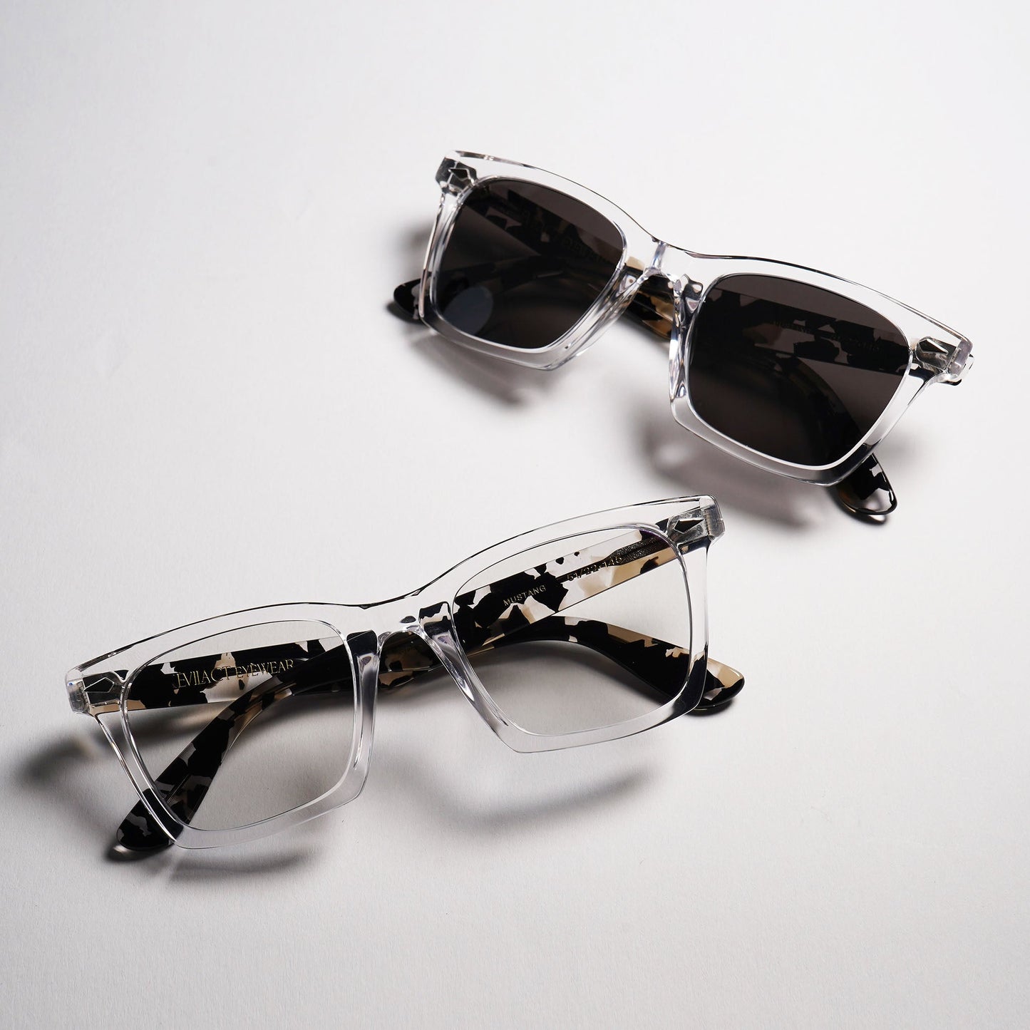 MUSTANG clear x dalmatian / silver mirror lens