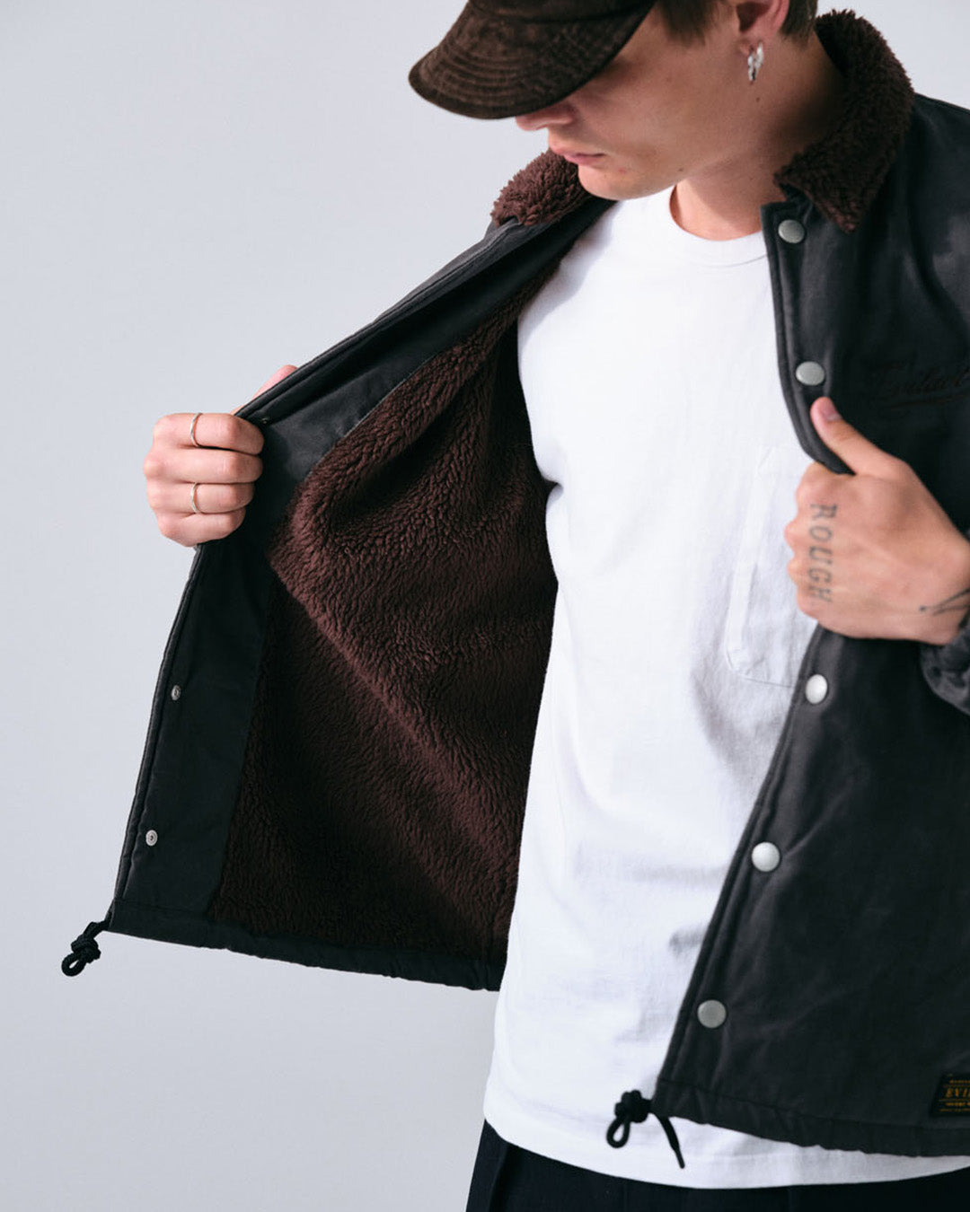 EVILACT OILED WORK JACKET black